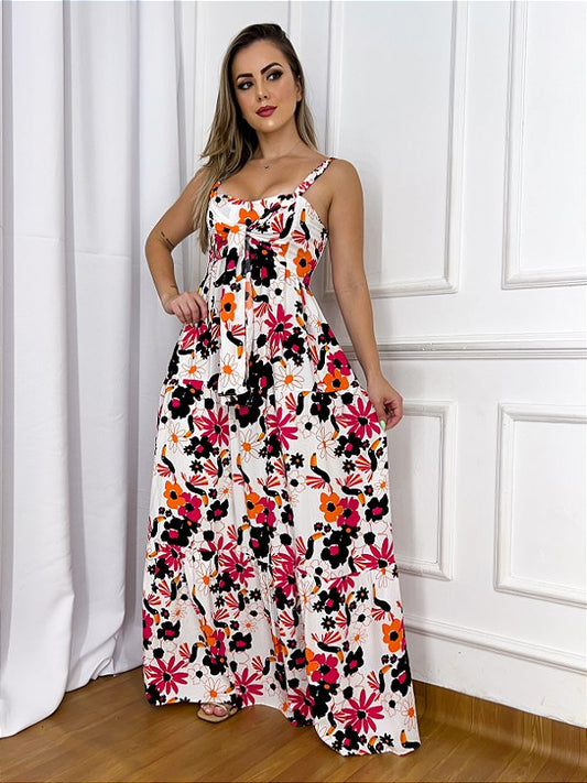 Vestido Amanda Estampa Tropical