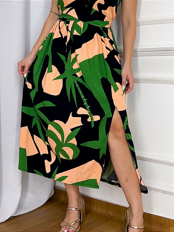 Vestido Midi Maitê Estampado